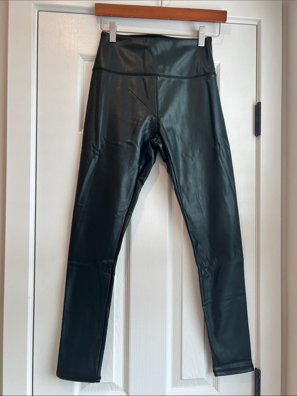 Women’s Black Faux Leather Leggings - Ultra High Waist